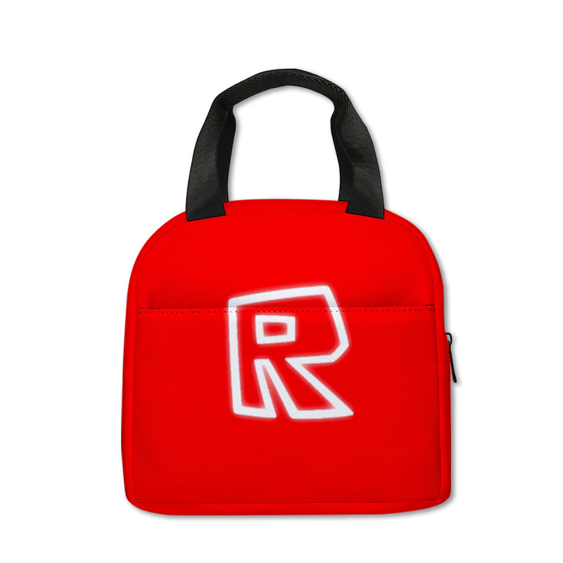 3D 新しい Roblox ROBLOX ランチバッグ小学生ランチボックスバッグ diy アイスバッグポリエステルプリント食事バッグ|undefined