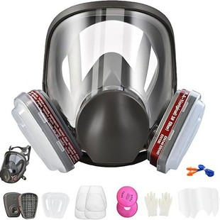Full Face Mask Spray Paint Polishing Chemical Cutting Gas Protection Full Face Anti-Fog Special Mask Dust-Proof Gas Mask