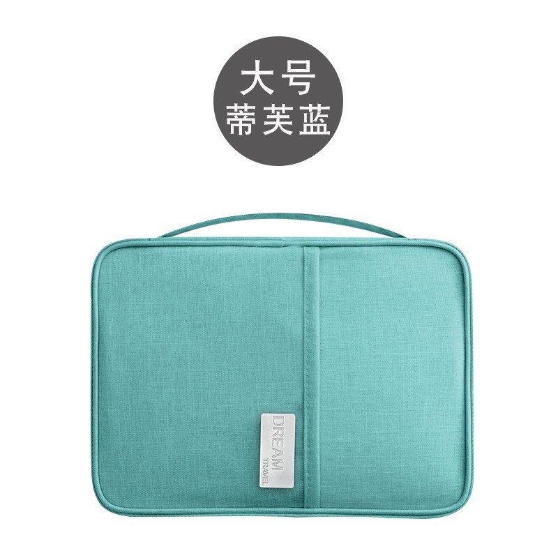 Bolsa grande para pasaportes de viaje, bolsa para documentos internacionales, bolso de mano, tarjetero portátil impermeable y a prueba de polvo, billetera