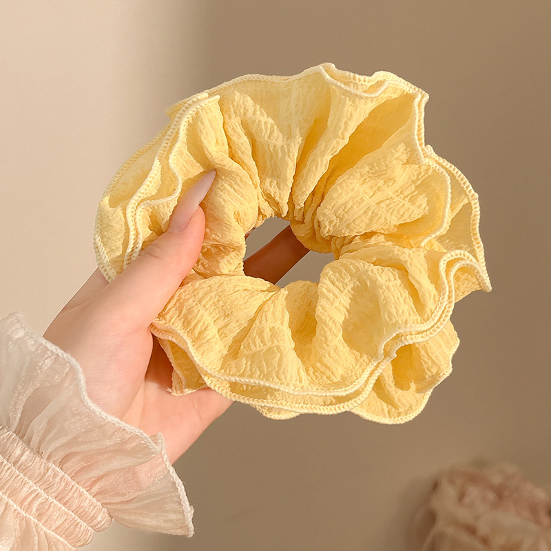 Coletero Scrunchie de Encaje con Flor de Alta Elasticidad para Mujer