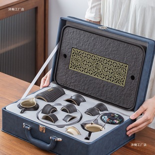 Light Luxury Small Kung Fu Tea Set suit Home Tea Art Office Living Room Portable Bag Tea Gift Box Gift Set