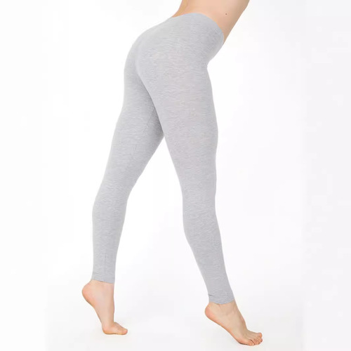 Women's Low-rise Fitted 9-inch Cotton Casual Toning Yoga Pants European and American Plus Size for Export and Wholesale