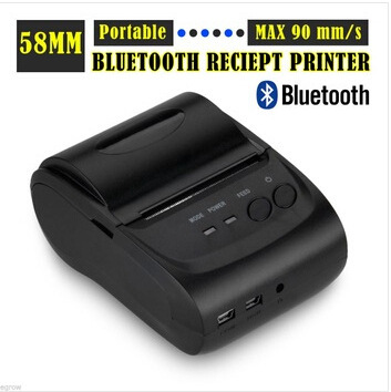 Handheld small printer, 58mm, bluetooth