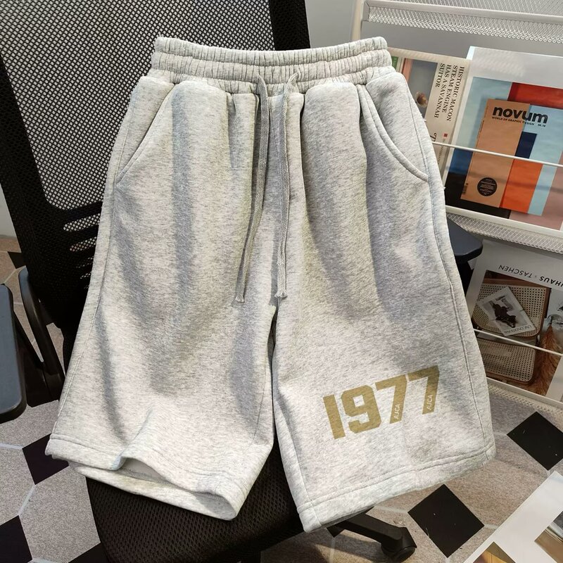 2024 Heavy Shorts High Street Men's Trendy Brand Summer All-match Loose plus size American Basketball Sports Drawstring Pants