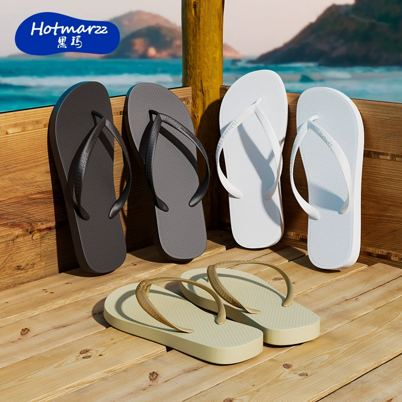 Hotmarzz/Black Horse версия положительного размера уличные парные однотонные шлепанцы, женские сандалии, летние шлепанцы, Нескользящие модные
