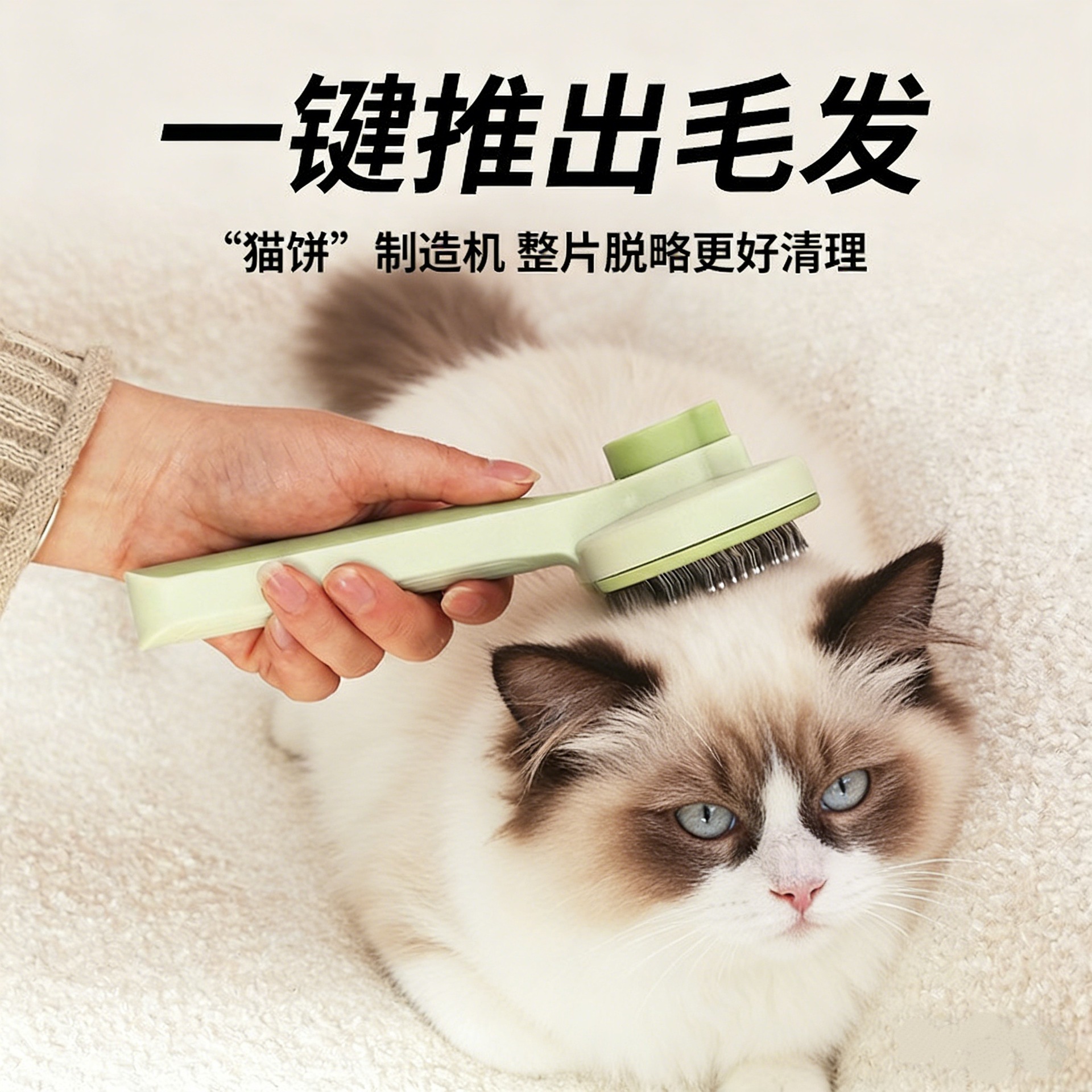 Pein de gato de mascota limpio cabello flotante pein de aguja de perro pein de autolimpieza pein de masaje de eliminación de pelo pein de un botón de eliminación de pelo pein de perro