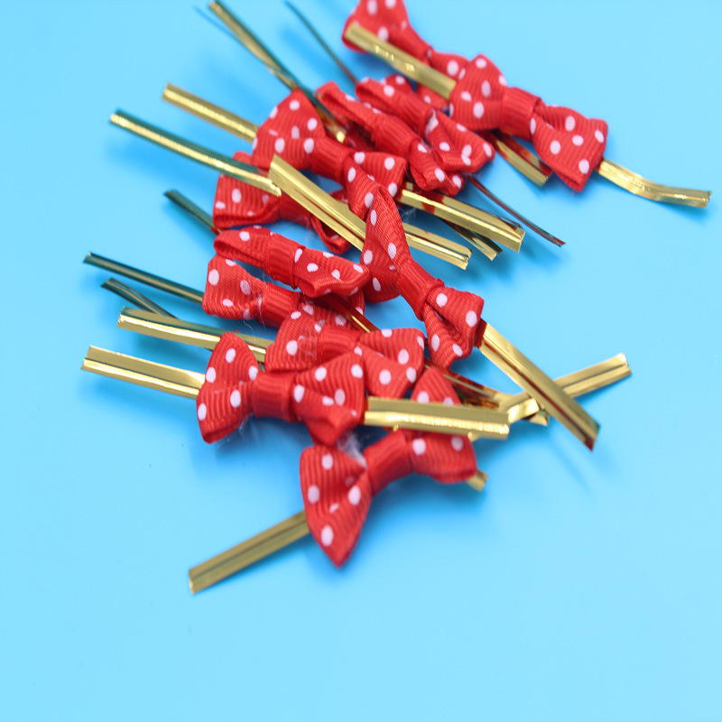 Fabricante en stock embalaje para hornear color pajarita de seda Lollipop corbata cuerda galleta embalaje bolsa empate 500