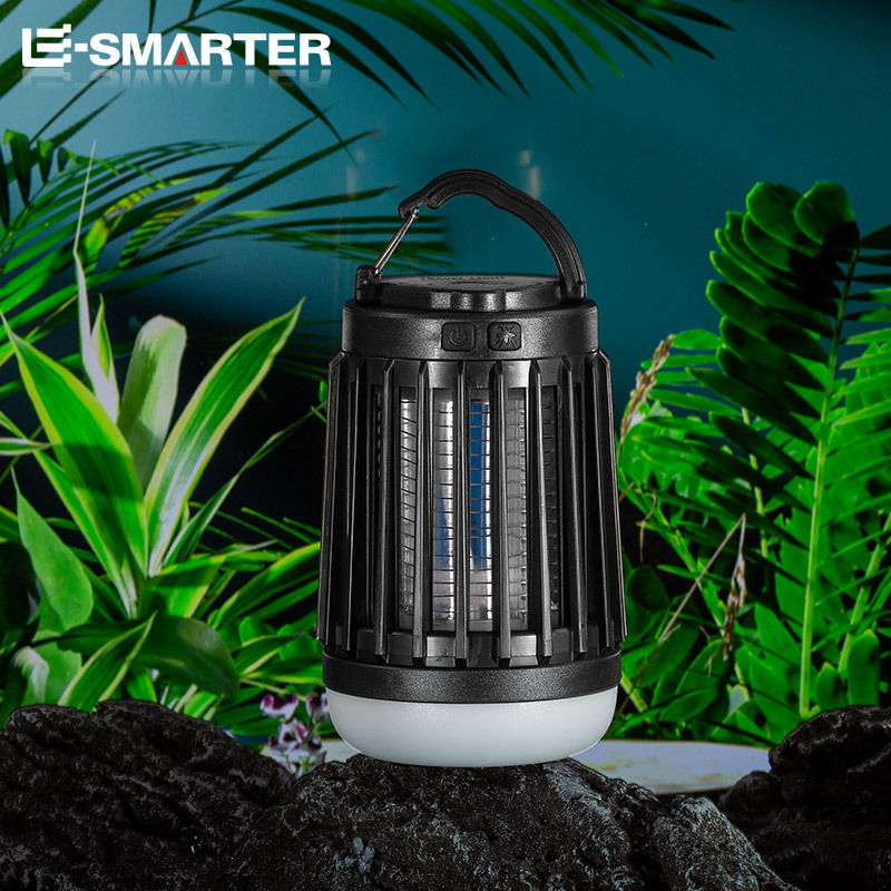 Transfronterizo nuevo LED de descarga eléctrica mosquito asesino al aire libre USB recargable iluminación mosquito trampa hogar mudo repelente de mosquitos