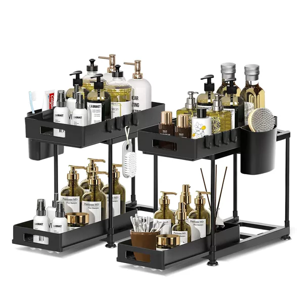 Double -layer pumping rack black (dual -piece)