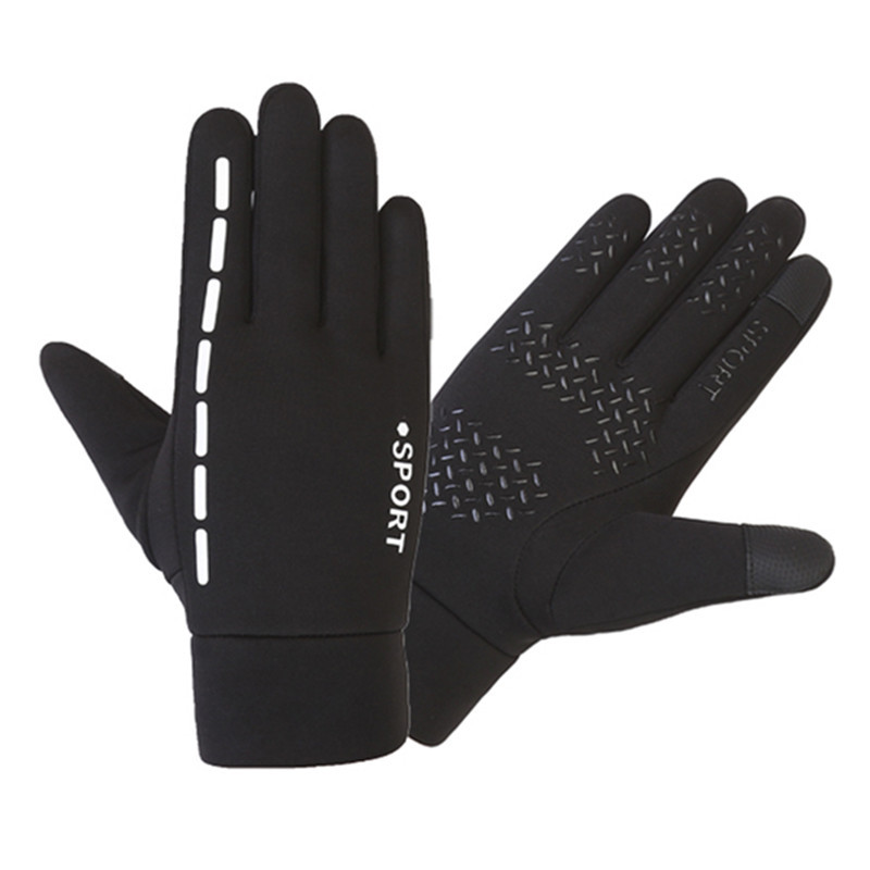 Guantes cálidos, ciclismo de otoño e invierno, hombres y mujeres, deportes al aire libre más guantes de pantalla táctil de motocicleta a prueba de frío y agua de terciopelo image 3