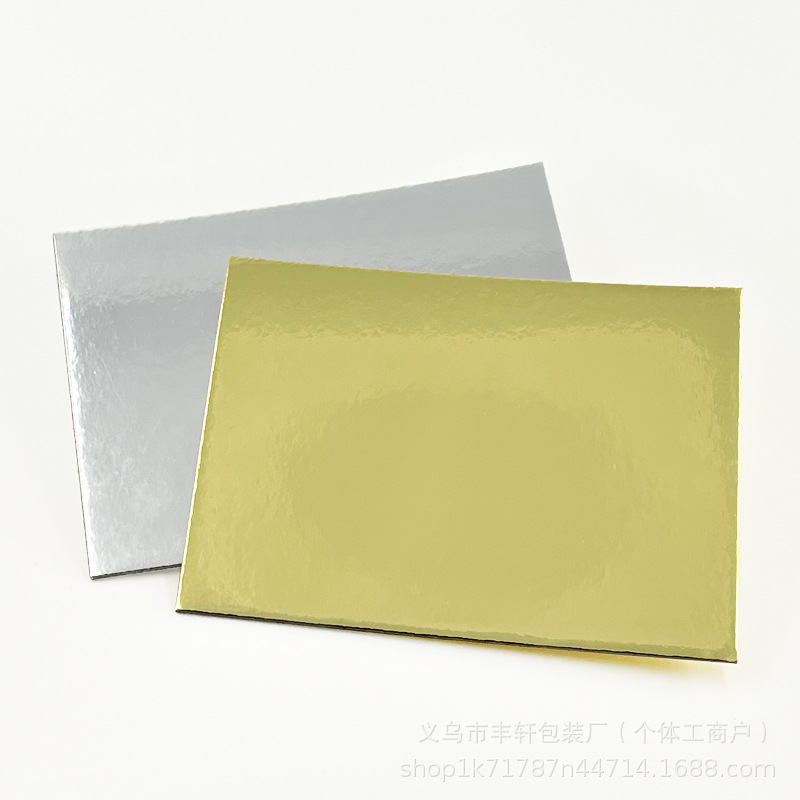 Fábrica directa de pastel de grado alimenticio almohadilla de tarjeta de oro y plata almohadilla de salmón impermeable almohadilla de tarjeta de oro base base de pastel base