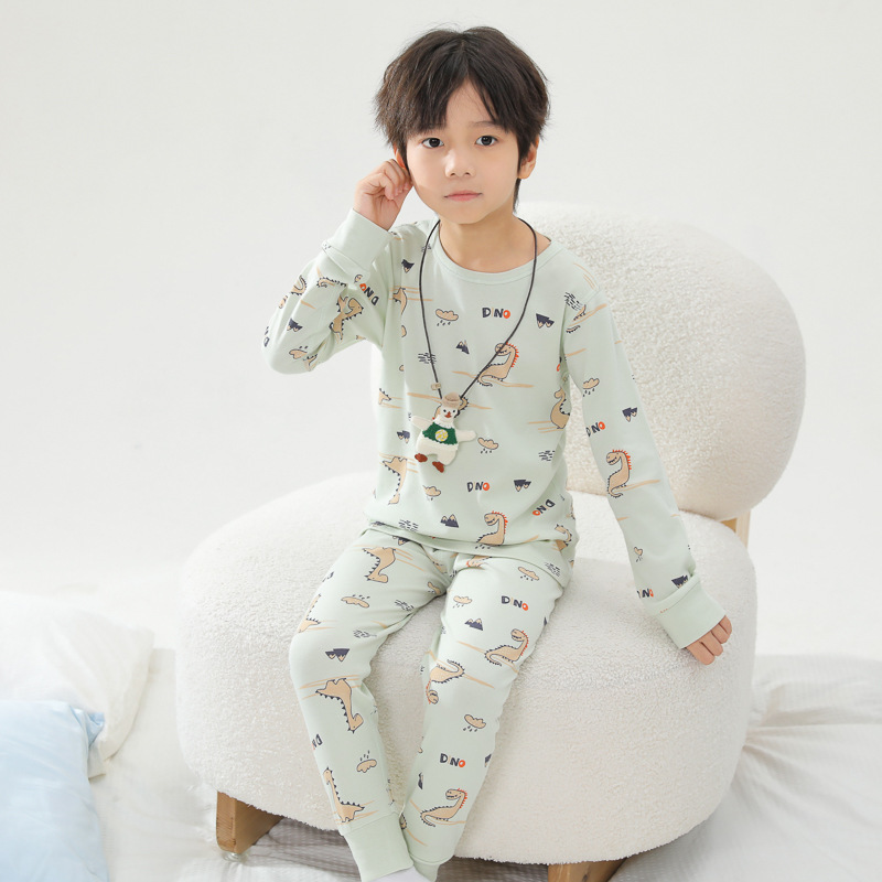 儿童保暖内衣天丝棉男童秋衣秋裤套装小女孩打底睡衣宝宝家居服冬|undefined