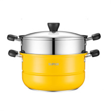 苏泊尔 EZ26BS08 蒸锅真味鲜304不锈钢双层加厚复底26cm汤锅蒸笼