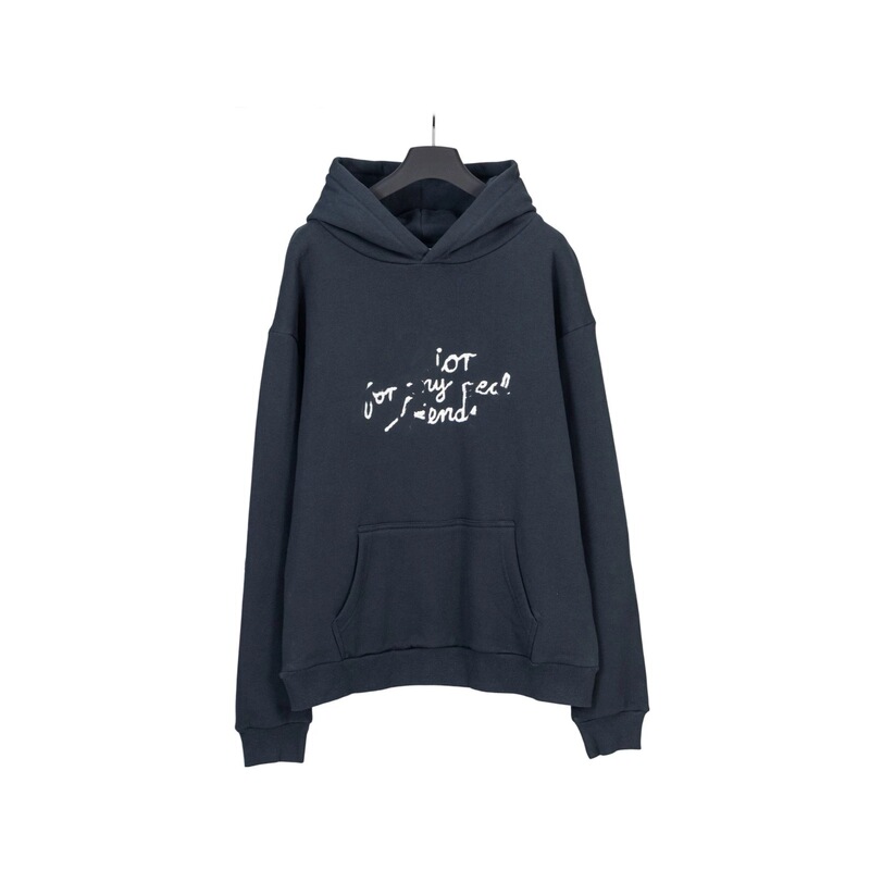 European Trend 2026 Autumn New Style Full-Print Letter Friends Embroidery Luxury Trendy Men's Long-Sleeve Hooded Sweatshirt Cross-Border Dropshipping