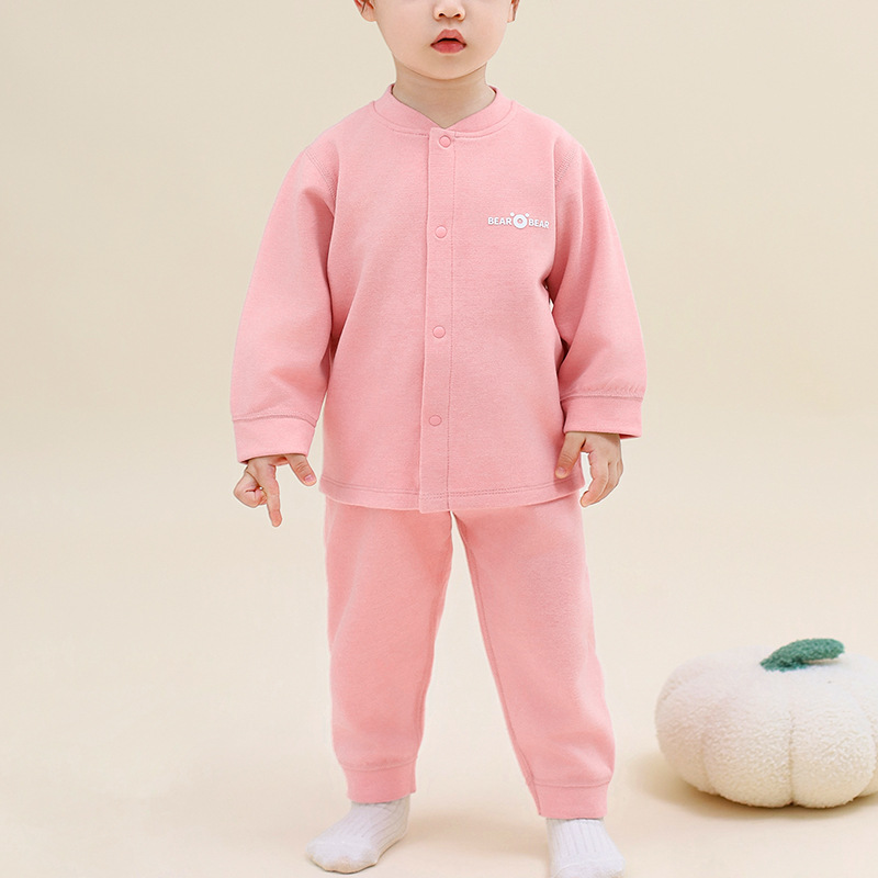 Baby calentamiento ropa interior conjunto de otoño invierno niños niñas bottom apretado pijama de niños separación chaqueta de otoño bebé pantalones de otoño