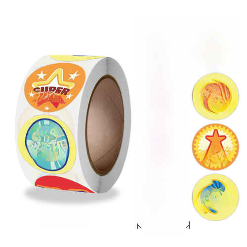 Amazon Roll Children Cute Encouraging Sticker Gift Decoration Sealing Label Pressure Sensitive Label