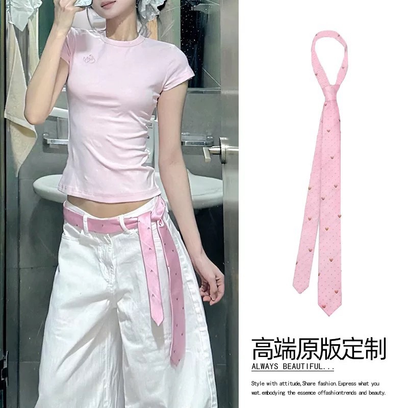 19# pink printed belt multi-purpose ribbon