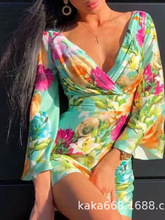 SHEIN外贸欧美性感包臀夜店短裙Sexy Dress 辣妹雪纺款连衣裙Hot