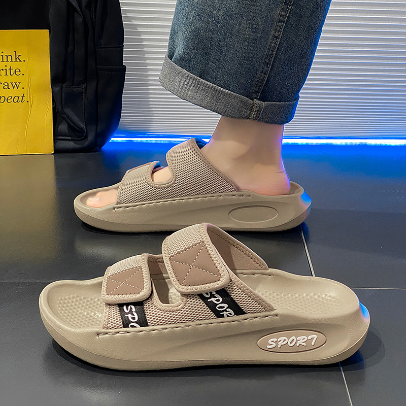 Sandalias transfronterizas para hombre 2025 verano al aire libre antideslizante casual suela suave resistente al desgaste para conducir zapatillas de playa de doble uso al por mayor