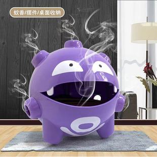 Double Bullet Gas Mosquito Coil Holder Gas Burner Mosquito Repellent Desktop Ornament Entrance Storage Figurine Mosquito Coil Tray Box Sandalwood