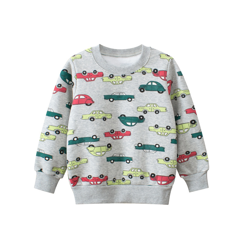 27 niños marca ropa para niños Otoño de los hombres de grano polar forrado de lana suéter de los niños de dibujos animados coche ropa de bebé entrega de una sola pieza