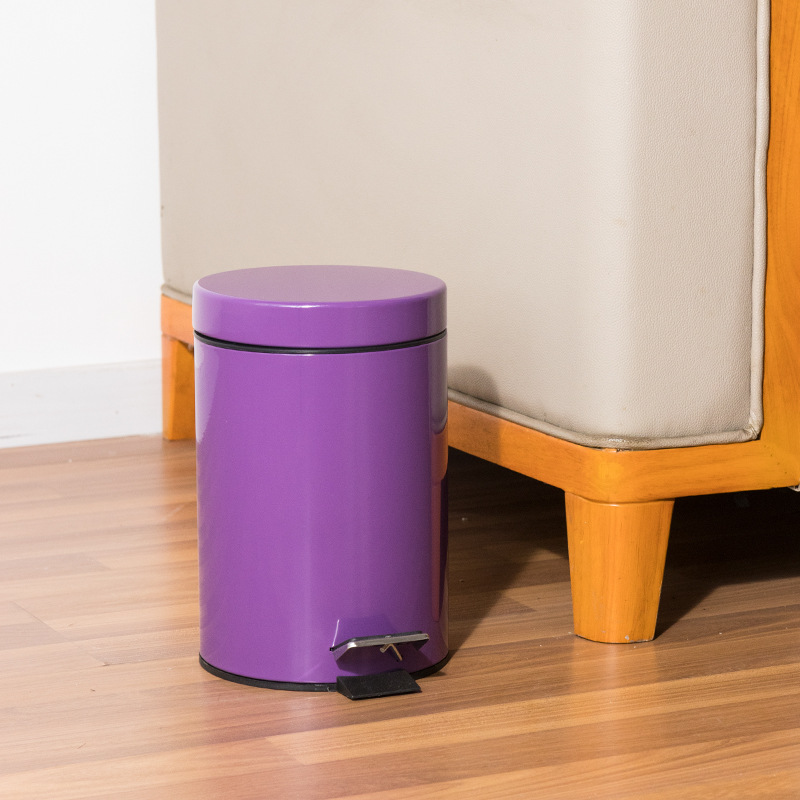 Baño pequeño de 3L para el hogar, bote de basura abatible con pedal, cubo sanitario al por mayor con tapa, cubo doble con manija