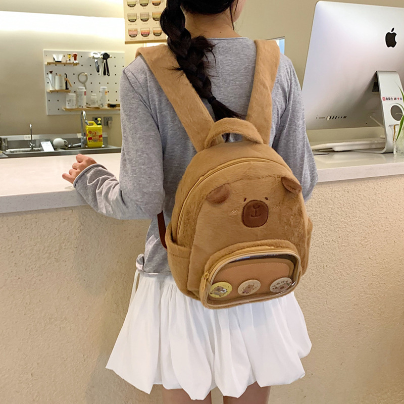 Mochila infantil de peluche otoño y invierno nueva mochila para padres y niñas de dibujos animados mochila infantil infantil