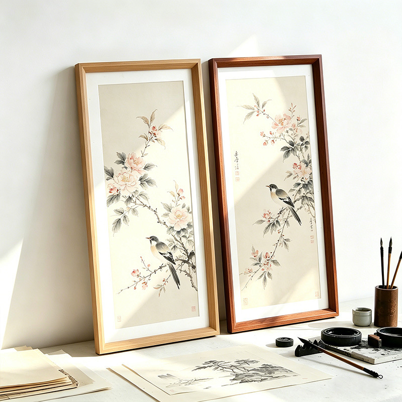 Calligraphy and Painting Frame, Chinese Painting, Rice Paper Mounting, Empty Frame, Outer Frame, Border Strip, 33*66 Cm, 30*50 Cm, Self-Assembled Frame