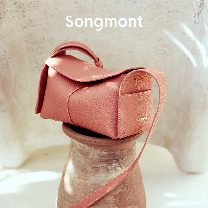 Songmont 山下裕松 中型耳掛けシリーズ エaves バッグ 牛革 デザイナー ポータブル クロスボディ ホーボーバッグ|undefined