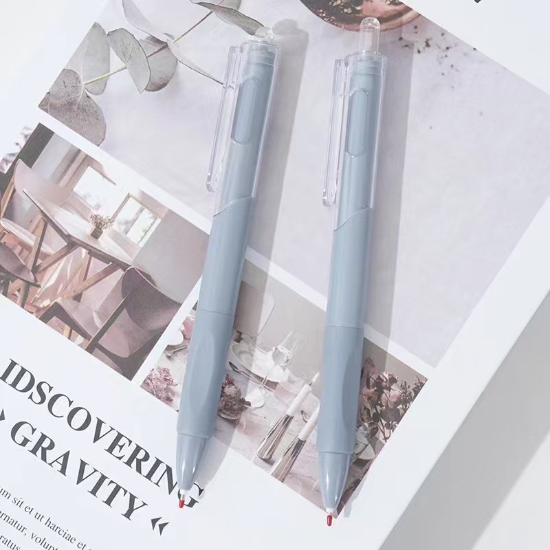 モランディ ブラシ リトルホワイトペン ins 高価値学生速乾性ゲルペン ST ヘッドプッシュ式サインペン黒ペン|undefined
