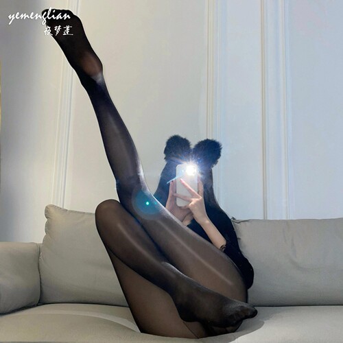 Lingerie stockings pure desire temptation garter stockings color-block one-piece stockings glossy stockings open/close leg stockings set dropshipping