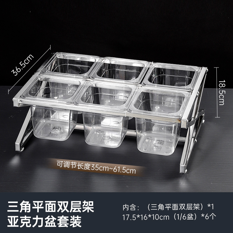 Caja de acrílico pequeña tienda de té de leche transparente engrosada caja cuadrada de perla de batata caja de almacenamiento de condimentos comerciales al por mayor