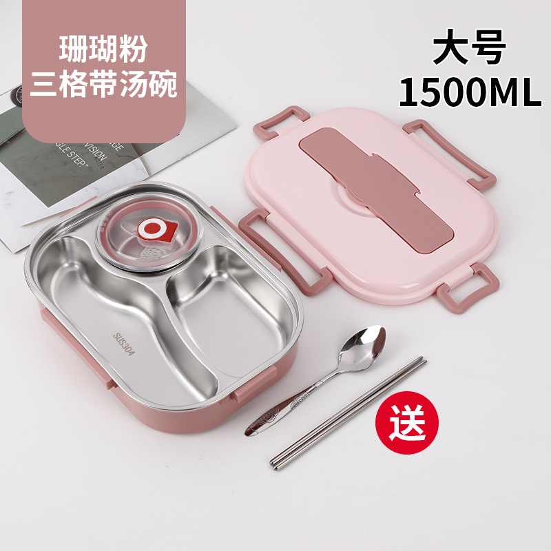 Caja de almuerzo aislada portátil de gran capacidad compartimento de estudiante de trabajador de oficina caja de almuerzo sellada sin olor caja de embalaje multi-especificación