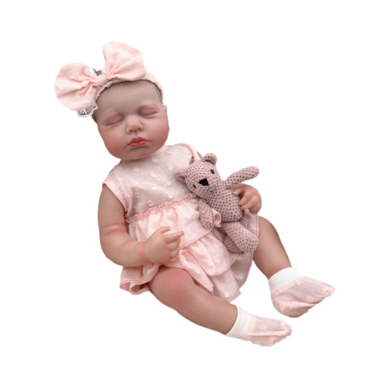 19inch reborn Loulou simulación de bebés renacer muñeca comercio exterior transfronterizo suministro de comercio electrónico bebés lindos