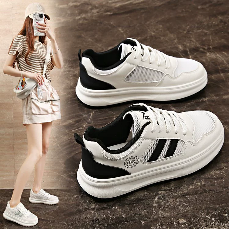 Трендовая обувь на платформе, летние белые кеды, кроссовки