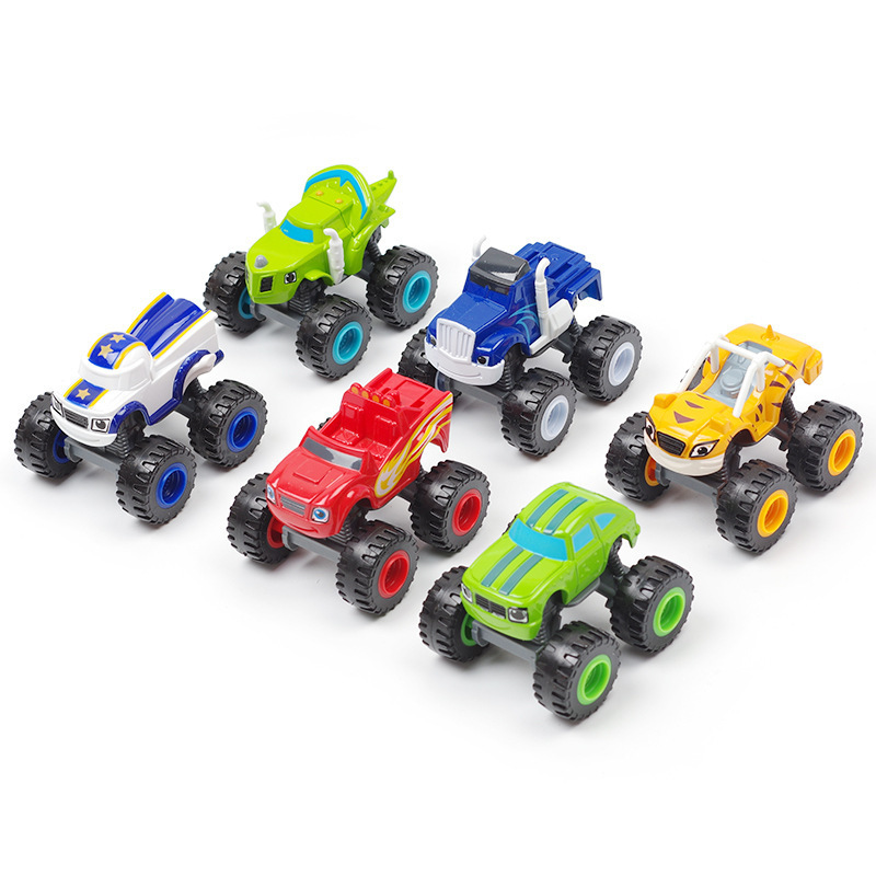 Cross-Border Recommendation Flame and Machine Monster Sliding Big Truck Whirlwind Speed Cartoon Toy Car Plastic Car