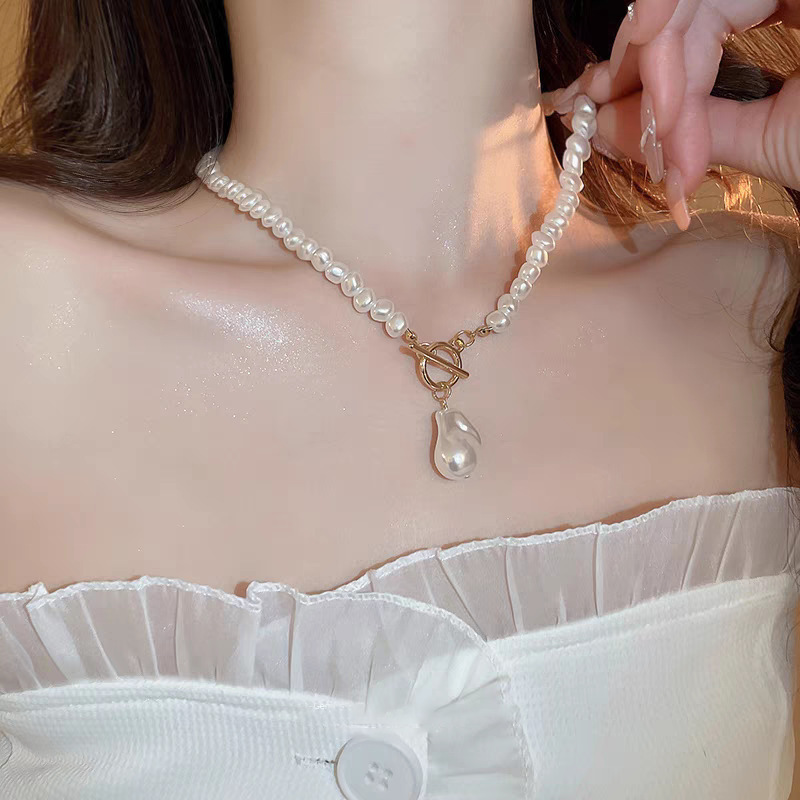 NK-241 이성애 수제 유리 진주 목걸이 다층 스테이 가능한 긴 스웨터 체인 공장 도매