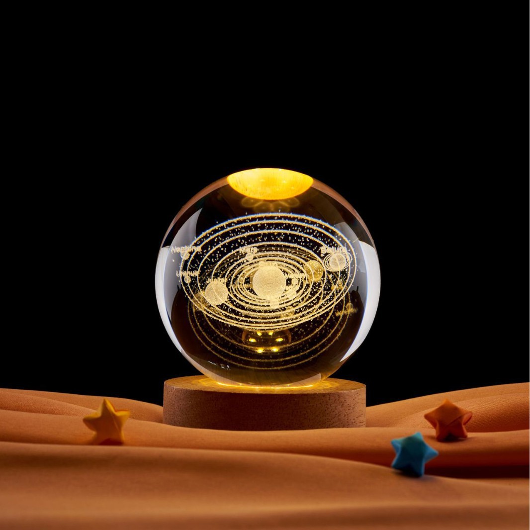 Estrella de noche lámpara de cristal bola de regalo de cumpleaños creativo para chicas para enviar a amigos de clase significativos novio decoración de mesa