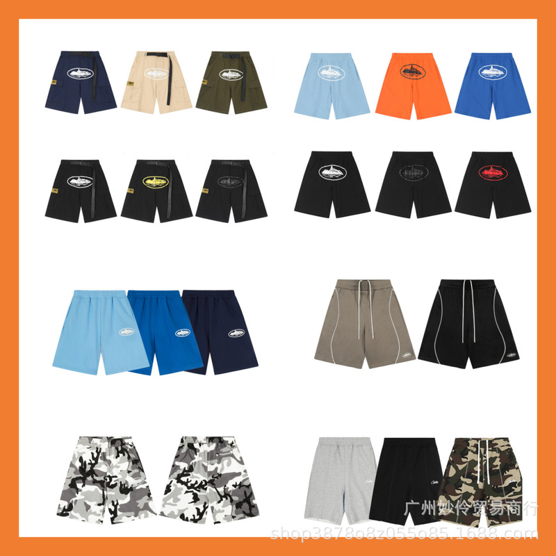 Cross-Border Trendy Brand Cor Devil Sailboat Casual Loose Shorts Summer Knee-Length Pants High Street Men's and Women's Fashion Pants Wholesale Ins Cross-Border Trendy Brand Cor Devil Sailboat Casual Loose Shorts Summer Knee-Length Pants High Street Men's and Women's Fashion Pants Wholesale Ins