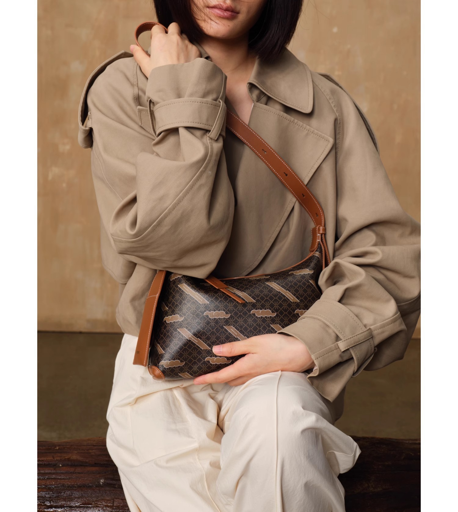 Borsa a tracolla singola Songmont Shanxia Yousong Small Bagagli Hobo mezza giornata inattiva serie stile cinese_voghion.com