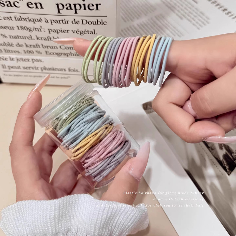 适合发量少的头绳成人不伤发细款皮筋女扎头发橡皮筋发绳发圈皮套|undefined