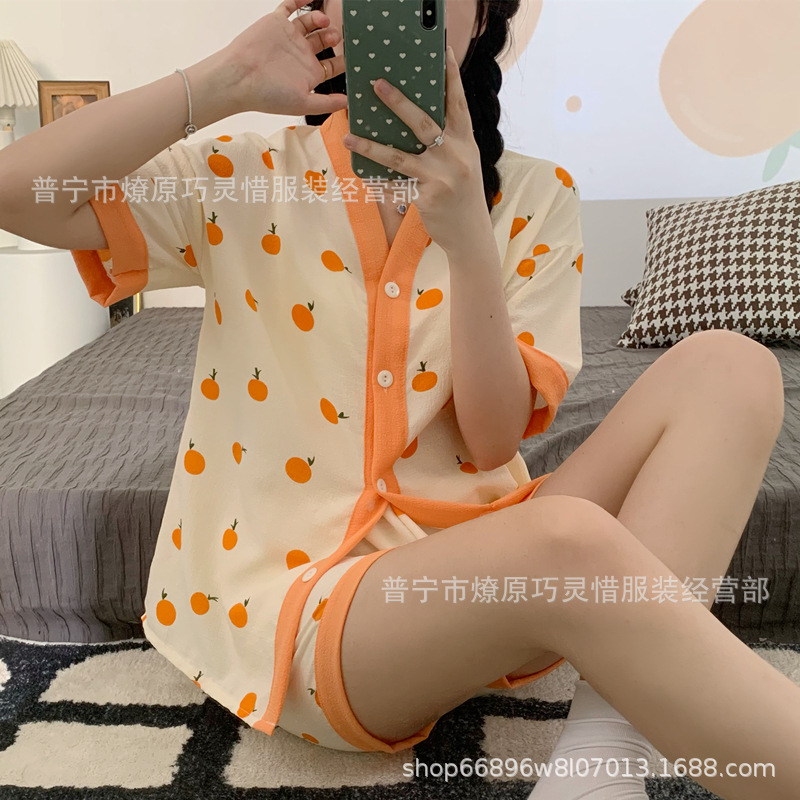 Princess Wind Pijamas verano 2024 nuevo estilo puro deseo de estilo medio largo in-hinge pijama ropa doméstica mujer