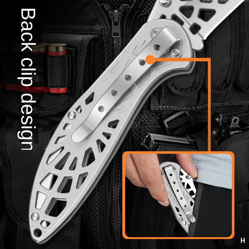 Cuchillo plegable mecánico de mago transfronterizo Amazon cuchillo de frutas al aire libre plegable cuchillo de supervivencia portátil defensa