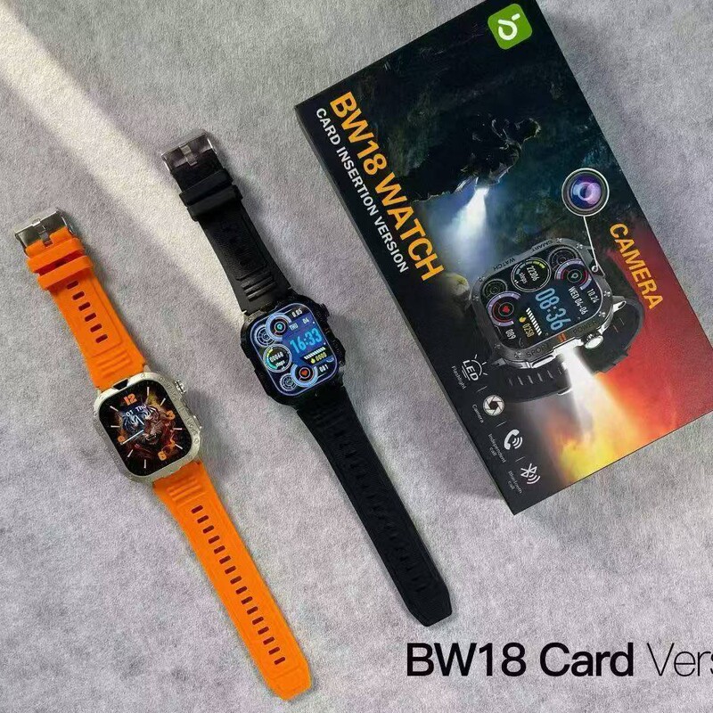 Cross-Border New Model Bw18 Smart Watch with Card Slot, Independent Sim Card, Led Flashlight, and Bluetooth Connection