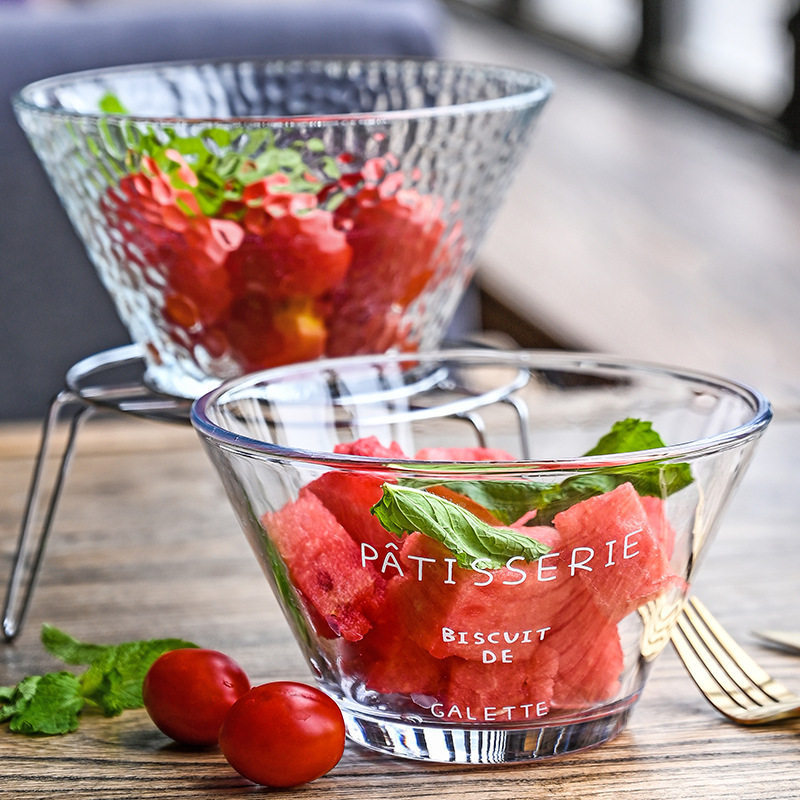 High-End English-Style Glass Bowl for Home Use, Vintage-Style Vegetable and Fruit Salad Bowl, Tableware, Small Bowl, Instant Noodle Bowl, Dessert Bowl High-End English-Style Glass Bowl for Home Use, Vintage-Style Vegetable and Fruit Salad Bowl, Tableware, Small Bowl, Instant Noodle Bowl, Dessert Bowl