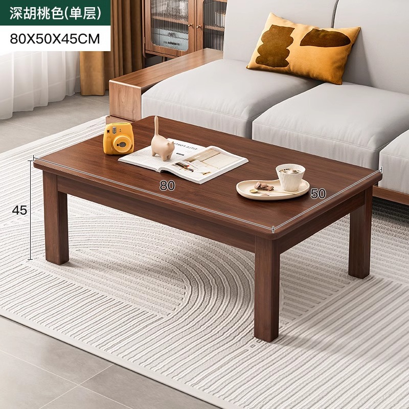 Mesa de centro de madera maciza para el hogar, moderno, simple, pequeño apartamento, mesa de té multifuncional, casa de alquiler, mesa baja para comer, mesa de té simple