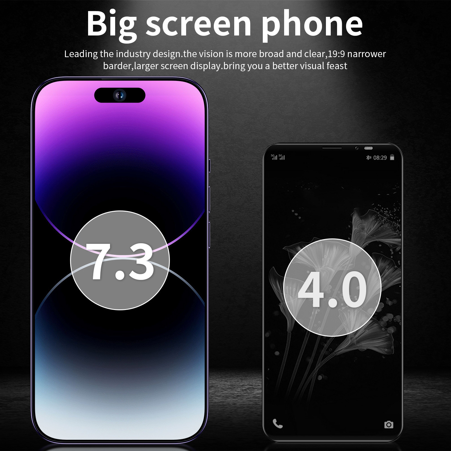 Cross-border mobile phone i14pro max real 4G Android real perforated 7.3 large screen cross-border high-end mobile phone wholesale spot