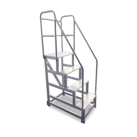 Xidengdeng aluminum alloy climbing ladder workshop maintenance climbing car mobile platform ladder industrial handrail step climbing ladder