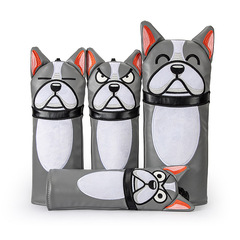 Golf Club Cover 135UT Wood Club Cover Semi-Circular Straight Putter Cover Dog Bull Terrier PU Hat Cover