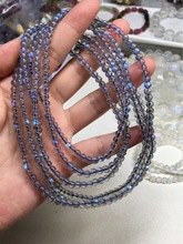 批发 天然拉长石灰月光4m多圈手链、玻璃体 粒粒强蓝光 性价比高